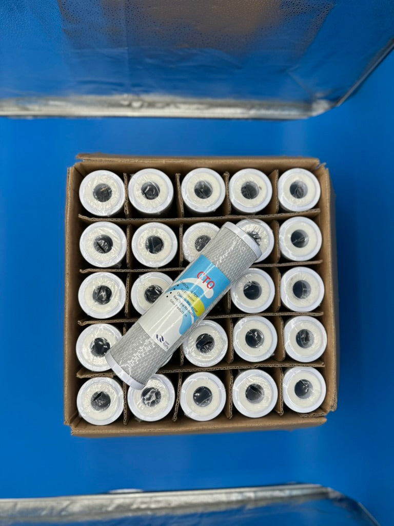 10" Activated Carbon Block Water Filter replacement Cartridges (CTO), 3-25 Pack