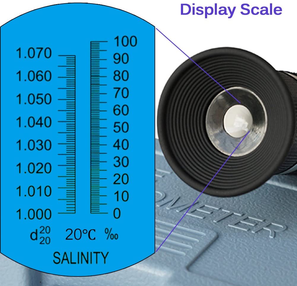 Salinity Refractometer with ATC Function Dual Scale