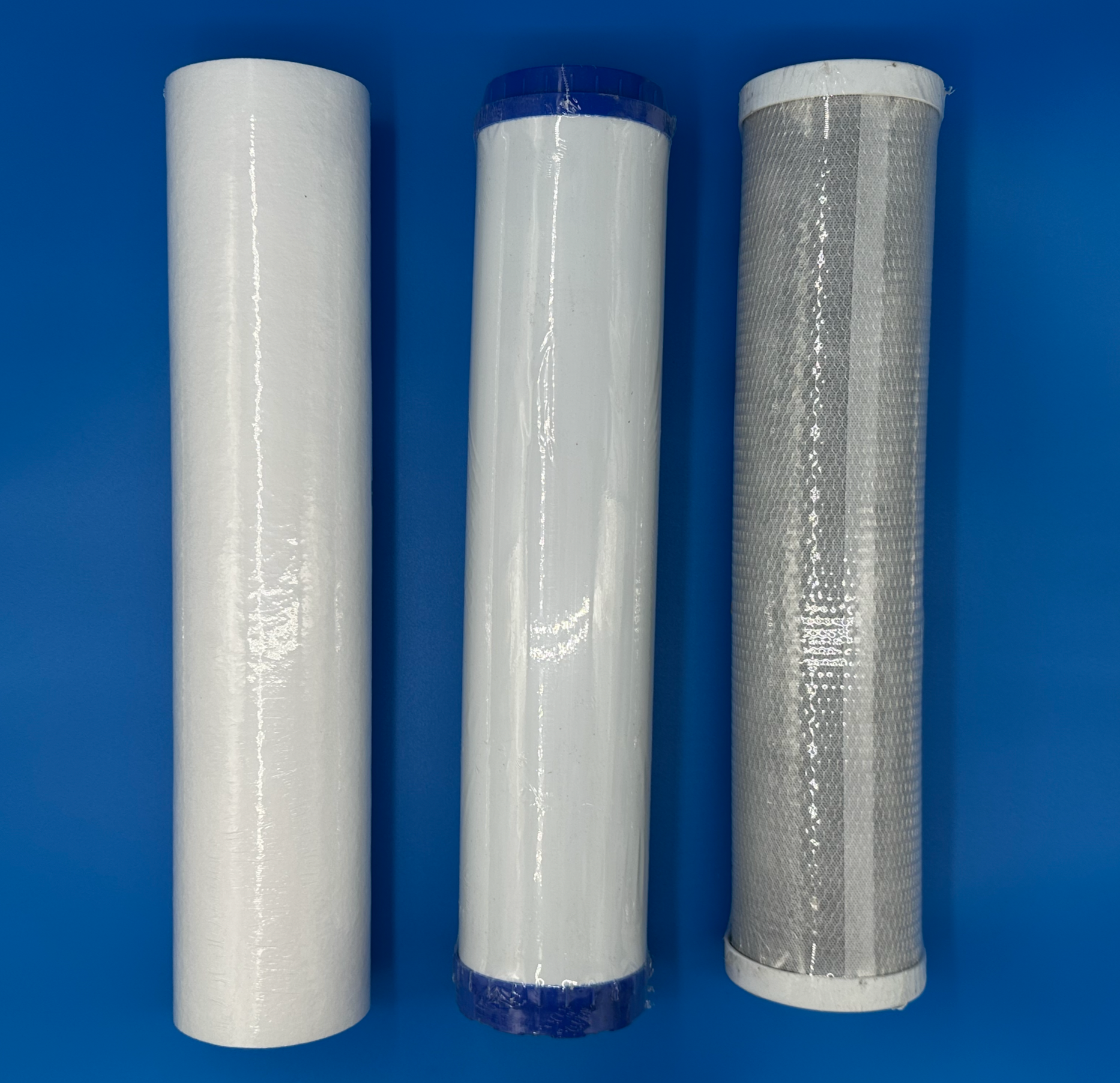 3 Stage Replacement Filters 20" x 4.5" PP, 5 micron Sediment, GAC & Carbon Block